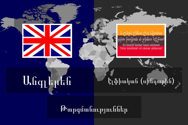  Էլֆիական (սինդարին) Թարգմանություններ