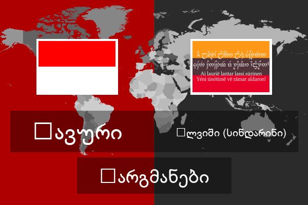  ელვიში (სინდარინი) თარგმანები