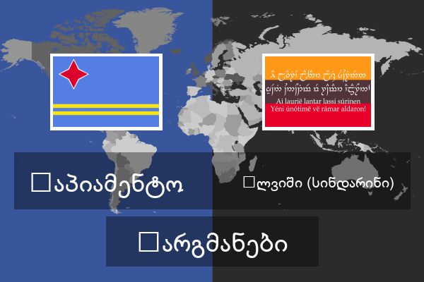  ელვიში (სინდარინი) თარგმანები