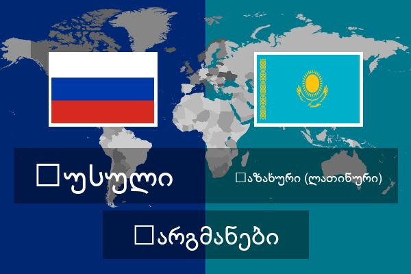  ყაზახური (ლათინური) თარგმანები