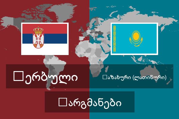  ყაზახური (ლათინური) თარგმანები