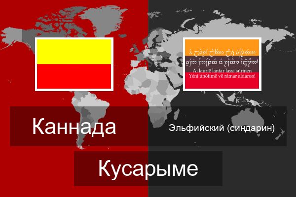  Эльфийский (синдарин) Кусарыме