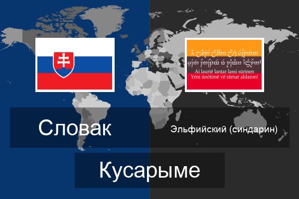  Эльфийский (синдарин) Кусарыме