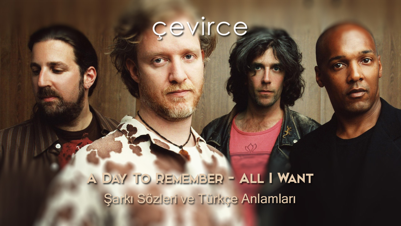 A Day To Remember – All I Want Şarkı Sözleri ve Türkçe Anlamları