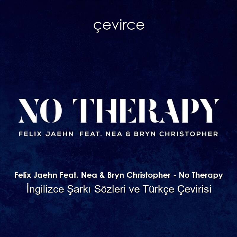 Felix Jaehn Feat. Nea & Bryn Christopher – No Therapy İngilizce Şarkı Sözleri ve Türkçe Çevirisi