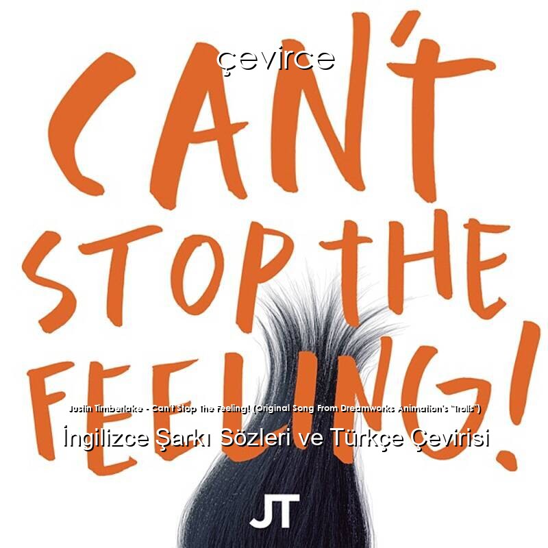 Justin Timberlake – Can’t Stop The Feeling! (Original Song From Dreamworks Animation’s “Trolls”) İngilizce Şarkı Sözleri ve Türkçe Çevirisi