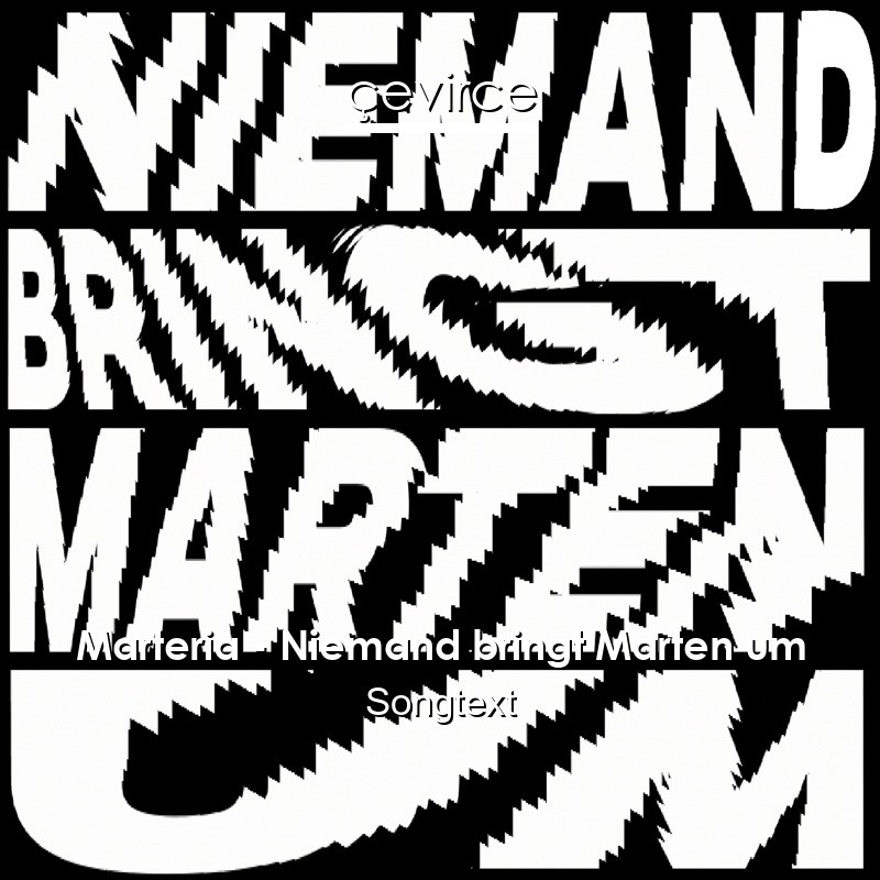 Marteria – Niemand bringt Marten um Songtext