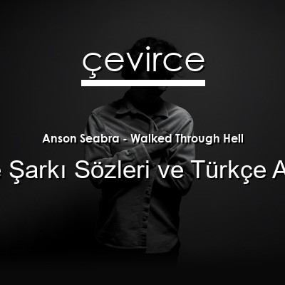 Anson Seabra – Walked Through Hell İngilizce Sözleri Türkçe Anlamları