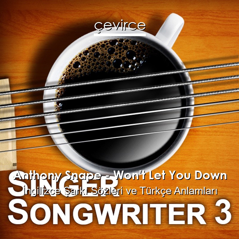 Anthony Snape – Won’t Let You Down İngilizce Sözleri Türkçe Anlamları