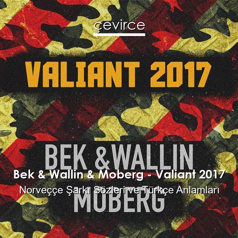 Bek & Wallin & Moberg – Valiant 2017 Norveççe Sözleri Türkçe Anlamları