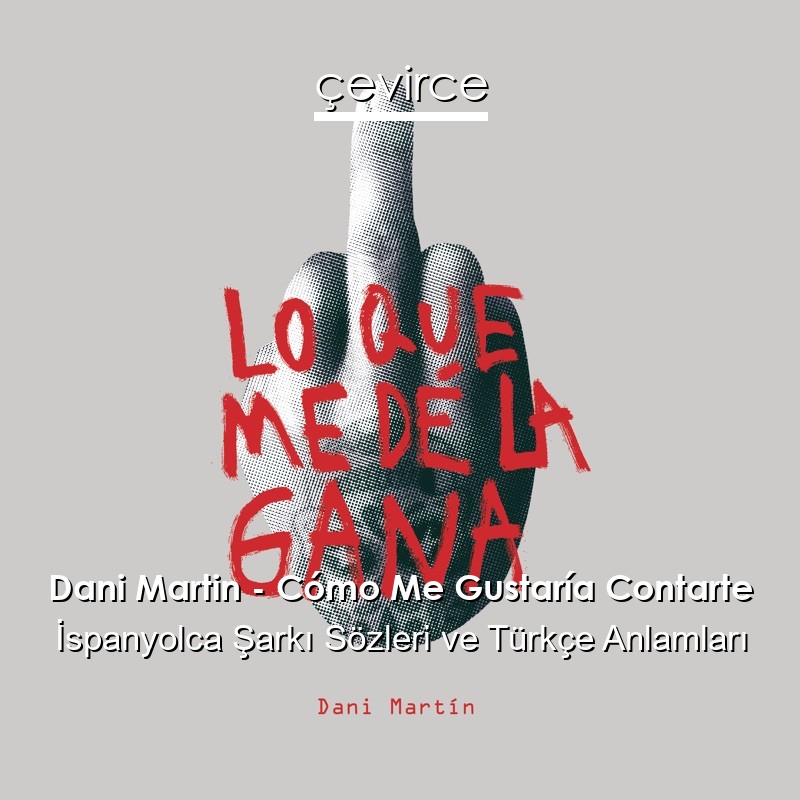Dani Martin – Cómo Me Gustaría Contarte İspanyolca Sözleri Türkçe Anlamları