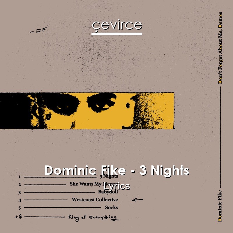 Dominic Fike – 3 Nights Lyrics