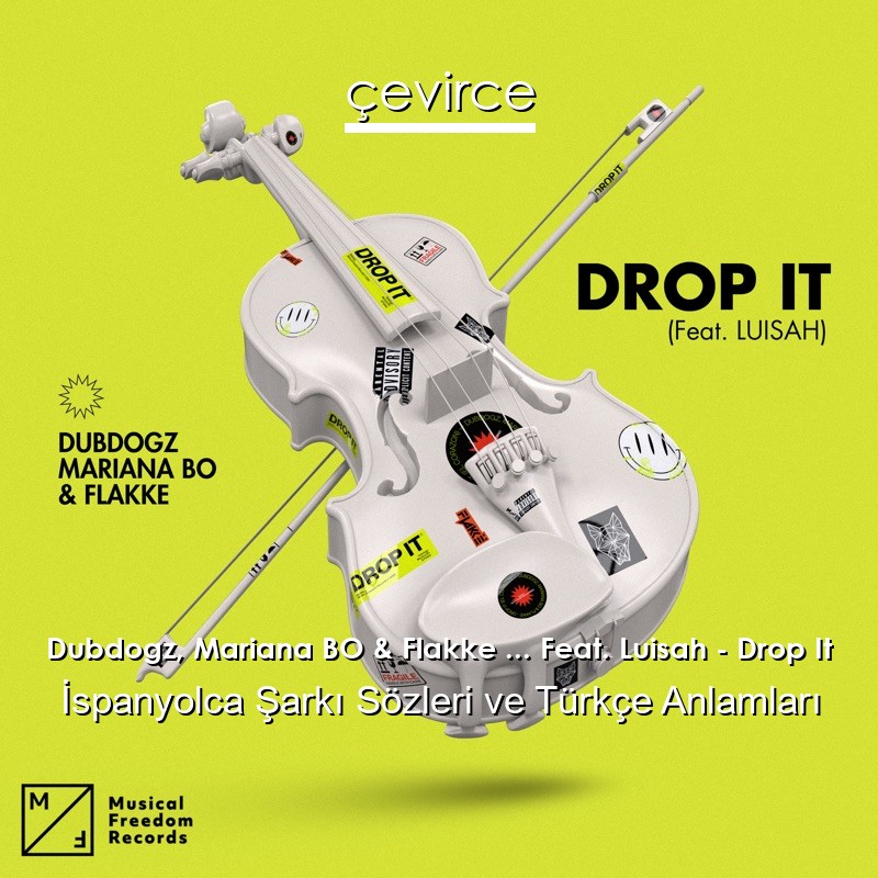 Dubdogz, Mariana BO & Flakke … Feat. Luisah – Drop It İspanyolca Sözleri Türkçe Anlamları