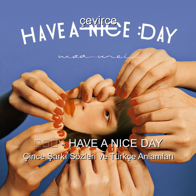 魏如萱 – HAVE A NICE DAY Çince Sözleri Türkçe Anlamları