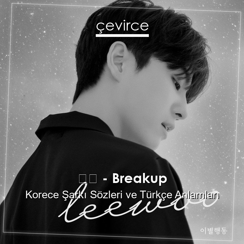 이우 – Breakup Korece Sözleri Türkçe Anlamları