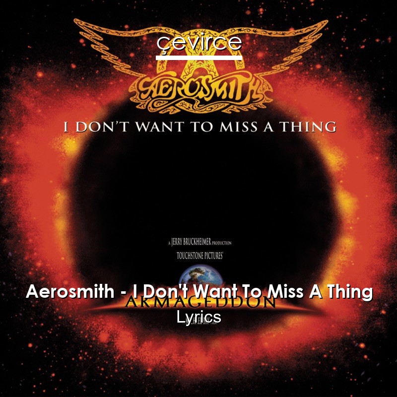Aerosmith – I Don’t Want To Miss A Thing Lyrics