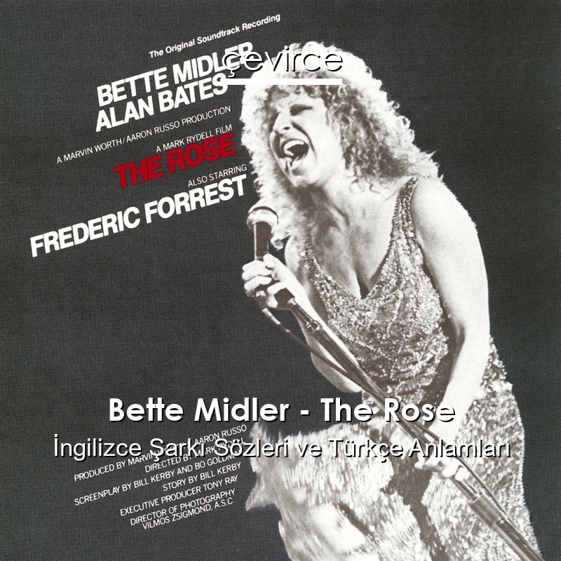 Bette Midler – The Rose İngilizce Şarkı Sözleri Türkçe Anlamları