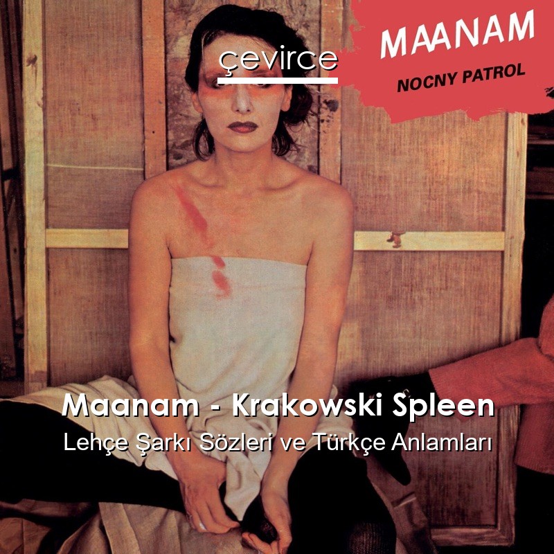 Maanam – Krakowski Spleen Lehçe Şarkı Sözleri Türkçe Anlamları