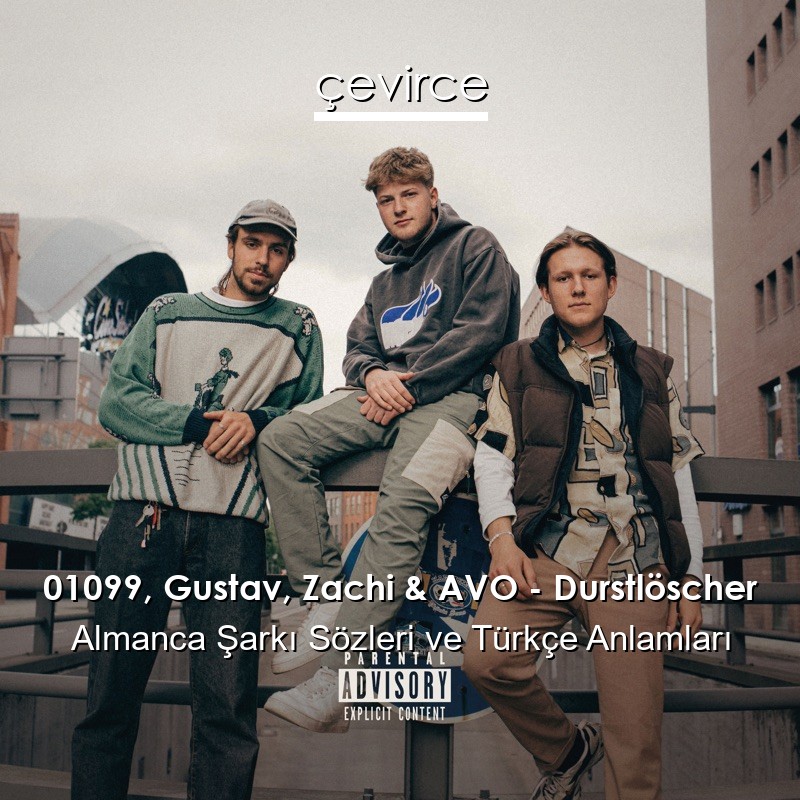01099, Gustav, Zachi & AVO – Durstlöscher Almanca Şarkı Sözleri Türkçe Anlamları