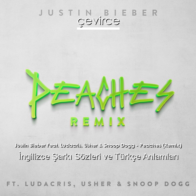 Justin Bieber Feat. Ludacris, Usher & Snoop Dogg – Peaches (Remix) İngilizce Şarkı Sözleri Türkçe Anlamları