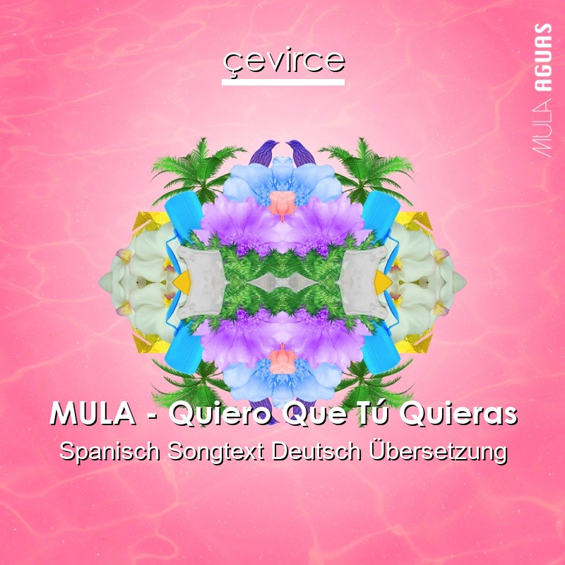 MULA – Quiero Que Tú Quieras Spanisch Songtext Deutsch Übersetzung