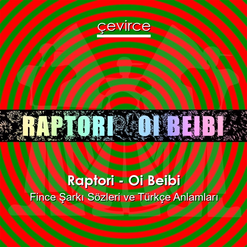 Raptori – Oi Beibi Fince Şarkı Sözleri Türkçe Anlamları