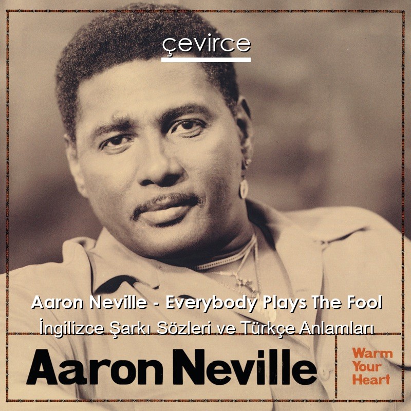 Aaron Neville – Everybody Plays The Fool İngilizce Şarkı Sözleri Türkçe Anlamları