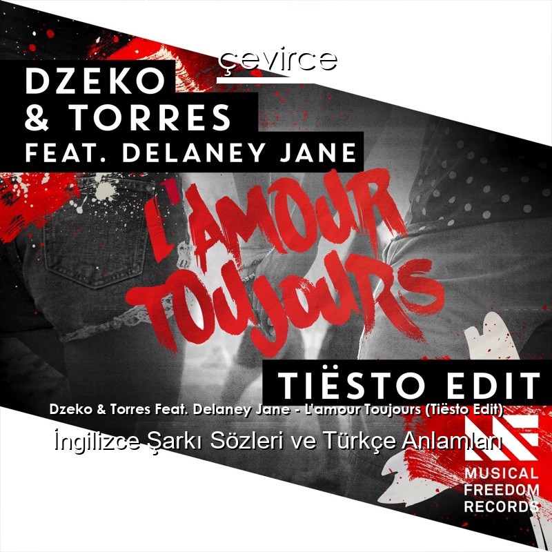 Dzeko & Torres Feat. Delaney Jane – L’amour Toujours (Tiësto Edit) İngilizce Şarkı Sözleri Türkçe Anlamları