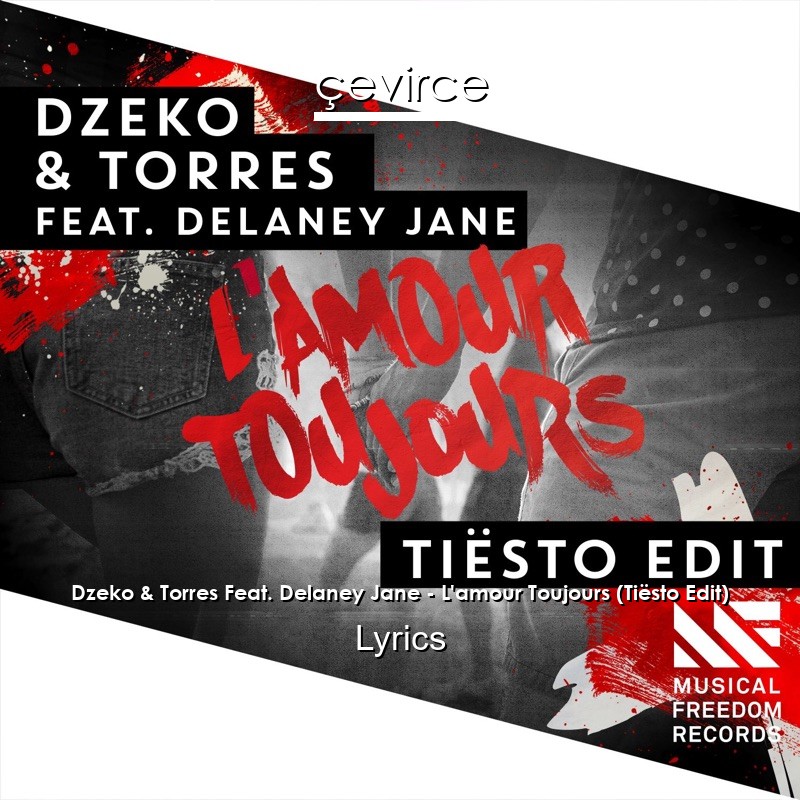 Dzeko & Torres Feat. Delaney Jane – L’amour Toujours (Tiësto Edit) Lyrics