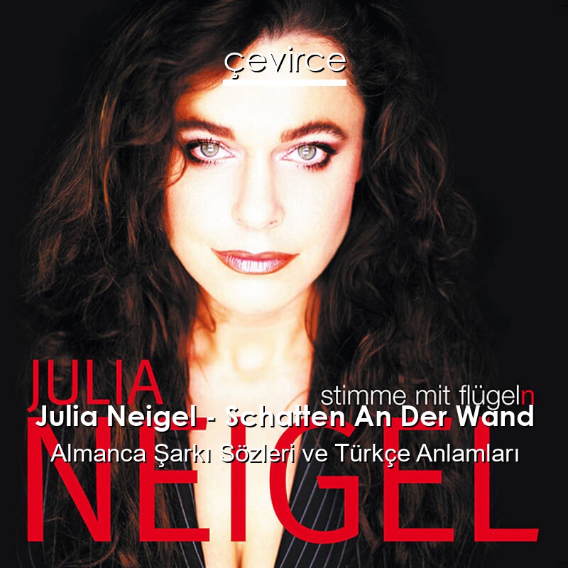 Julia Neigel – Schatten An Der Wand Almanca Şarkı Sözleri Türkçe Anlamları