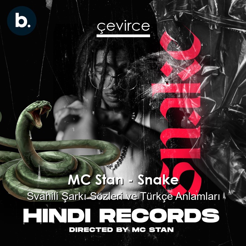 MC Stan – Snake Svahili Şarkı Sözleri Türkçe Anlamları