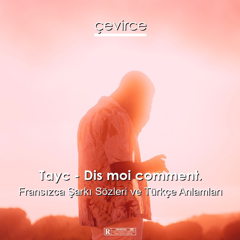 Tayc – Dis moi comment. Fransızca Şarkı Sözleri Türkçe Anlamları