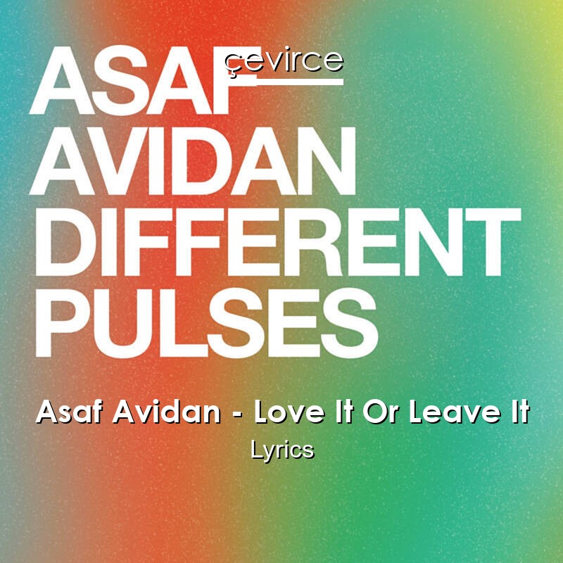 Asaf Avidan – Love It Or Leave It Lyrics