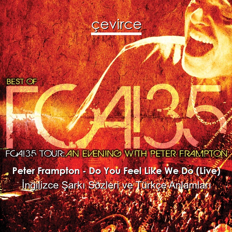 Peter Frampton – Do You Feel Like We Do (Live) İngilizce Şarkı Sözleri Türkçe Anlamları