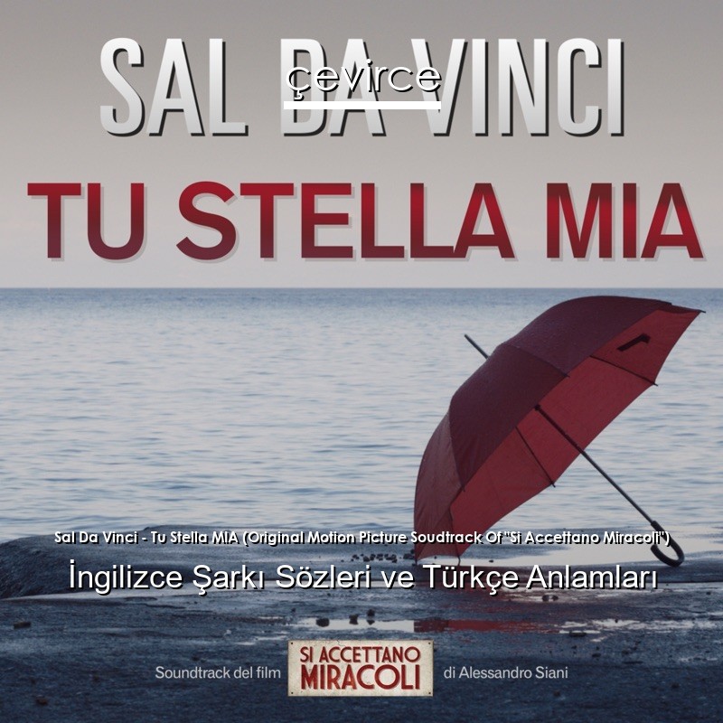 Sal Da Vinci – Tu Stella MIA (Original Motion Picture Soudtrack Of “Si Accettano Miracoli”) Şarkı Sözleri Türkçe Anlamları