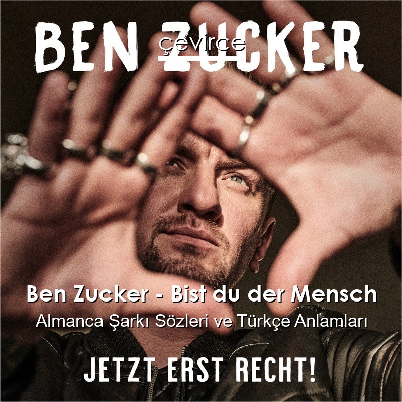 Ben Zucker – Bist du der Mensch Almanca Şarkı Sözleri Türkçe Anlamları