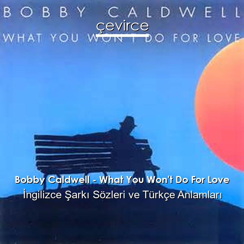 Bobby Caldwell – What You Won’t Do For Love İngilizce Şarkı Sözleri Türkçe Anlamları