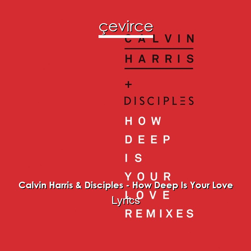 Calvin Harris & Disciples – How Deep Is Your Love Lyrics