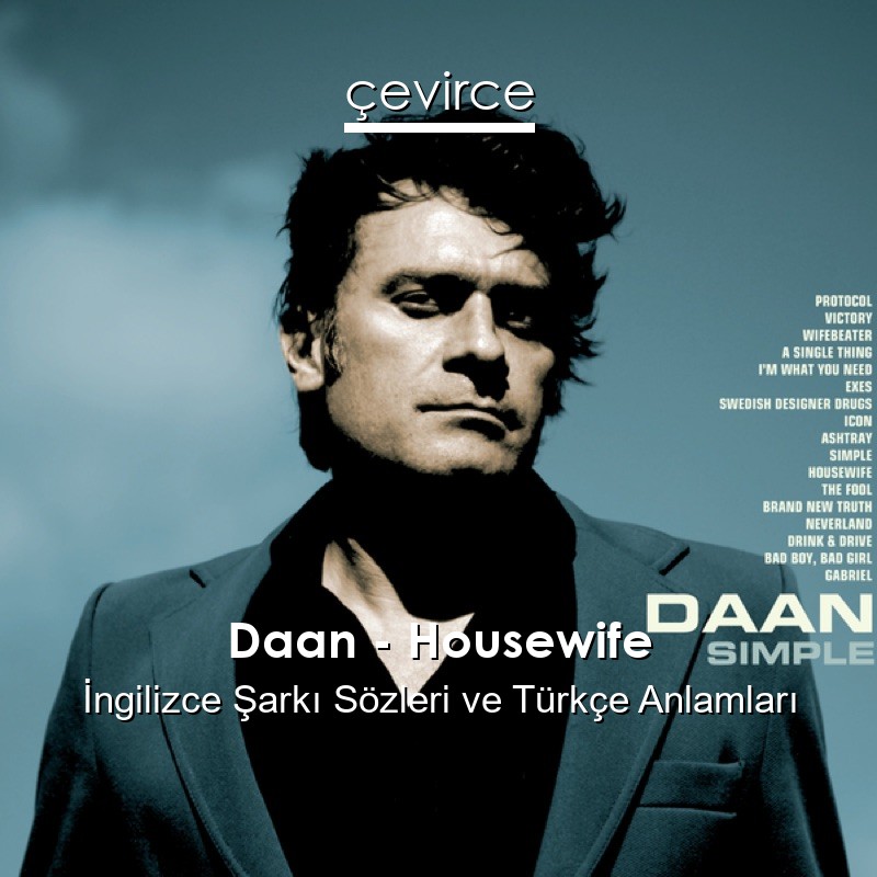 Daan – Housewife İngilizce Şarkı Sözleri Türkçe Anlamları