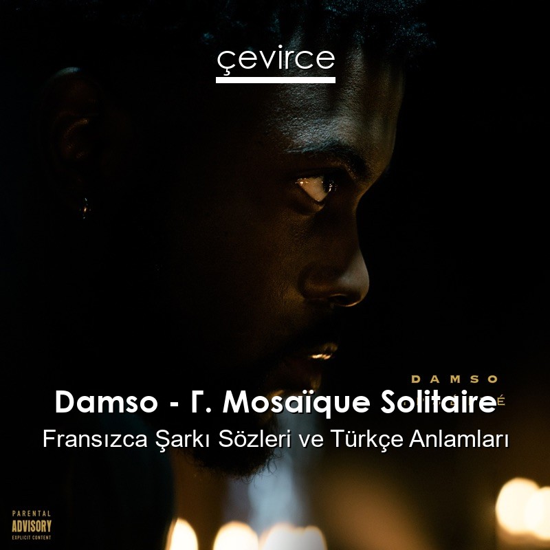 Damso – Γ. Mosaïque Solitaire Fransızca Şarkı Sözleri Türkçe Anlamları