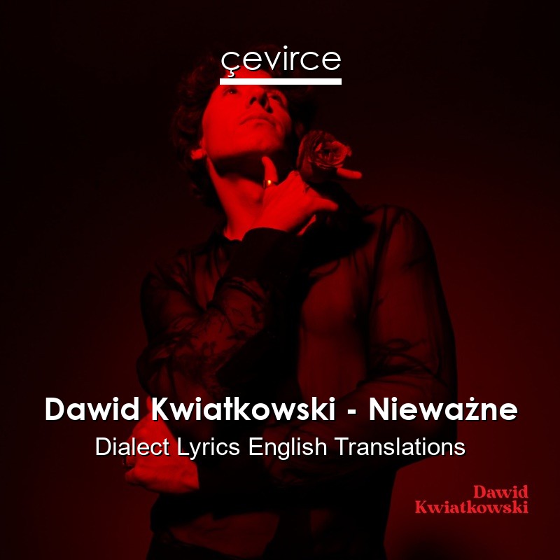 Dawid Kwiatkowski – Nieważne Dialect Lyrics English Translations