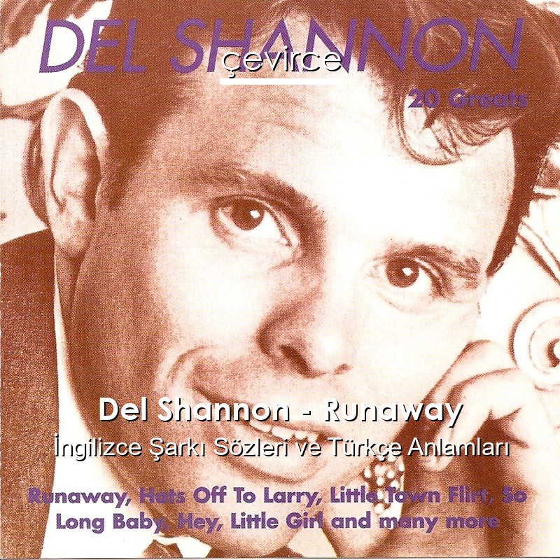 Del Shannon – Runaway İngilizce Şarkı Sözleri Türkçe Anlamları