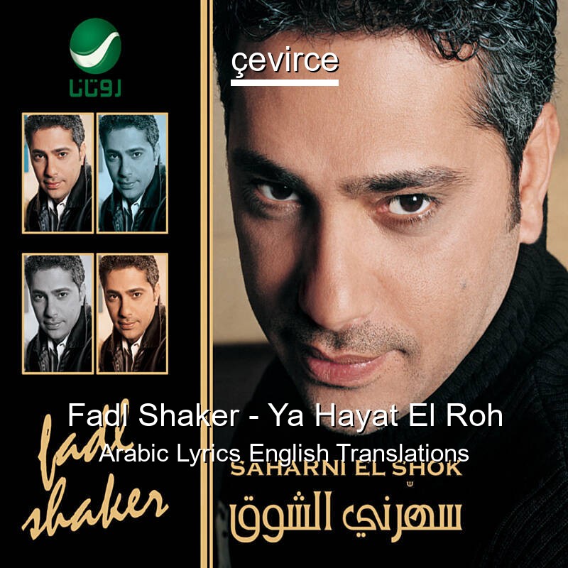 Fadl Shaker – Ya Hayat El Roh Arabic Lyrics English Translations