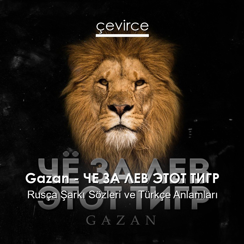 Gazan – ЧЕ ЗА ЛЕВ ЭТОТ ТИГР Rusça Şarkı Sözleri Türkçe Anlamları