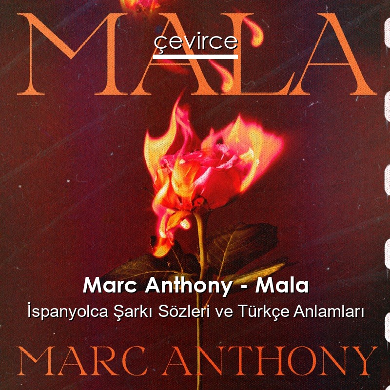 Marc Anthony – Mala İspanyolca Şarkı Sözleri Türkçe Anlamları