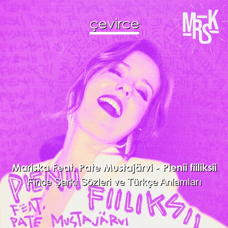 Mariska Feat. Pate Mustajärvi – Pienii fiiliksii Fince Şarkı Sözleri Türkçe Anlamları