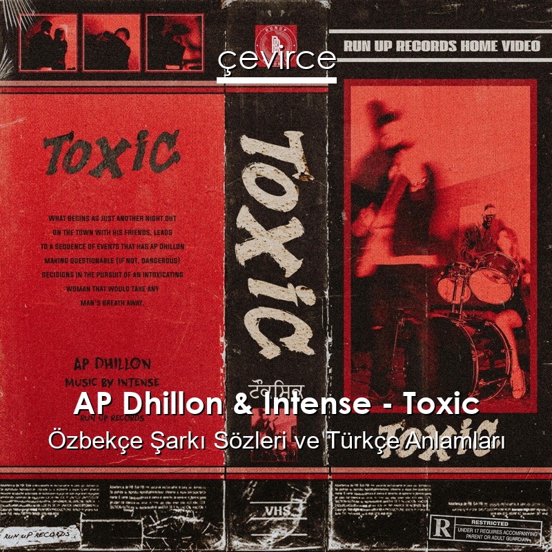 AP Dhillon & Intense – Toxic Özbekçe Şarkı Sözleri Türkçe Anlamları