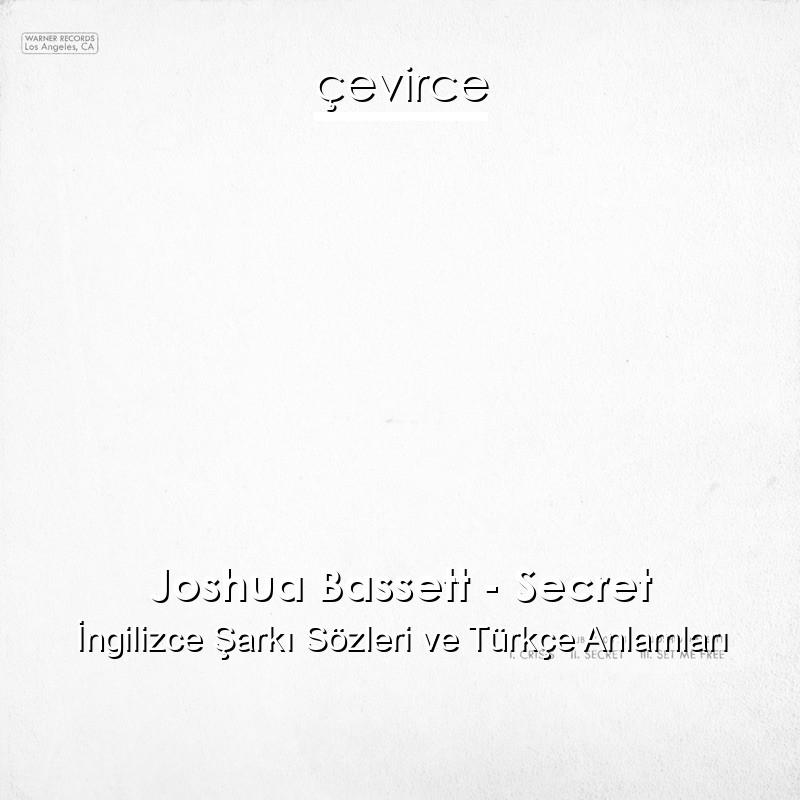 Joshua Bassett – Secret İngilizce Şarkı Sözleri Türkçe Anlamları