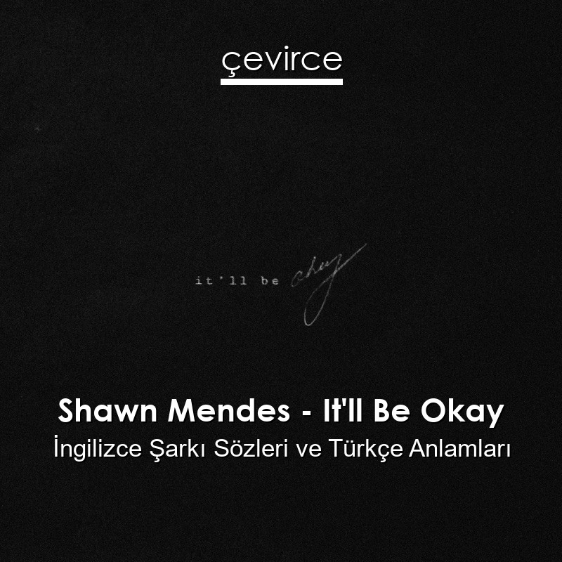 Shawn Mendes – It’ll Be Okay İngilizce Şarkı Sözleri Türkçe Anlamları
