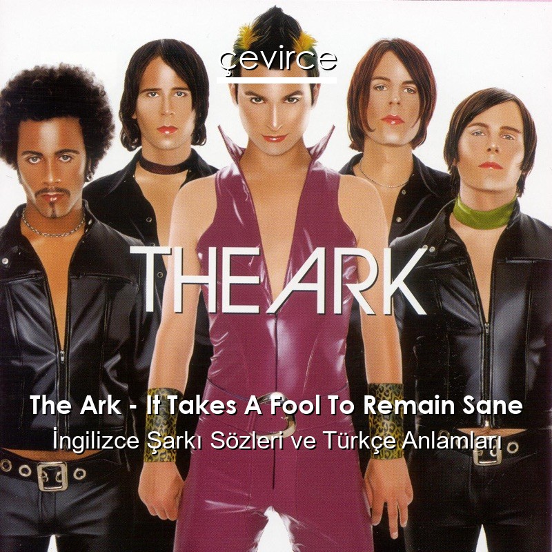 The Ark – It Takes A Fool To Remain Sane İngilizce Şarkı Sözleri Türkçe Anlamları